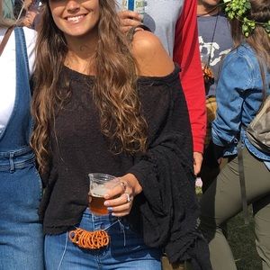 Free people flowy black sweater